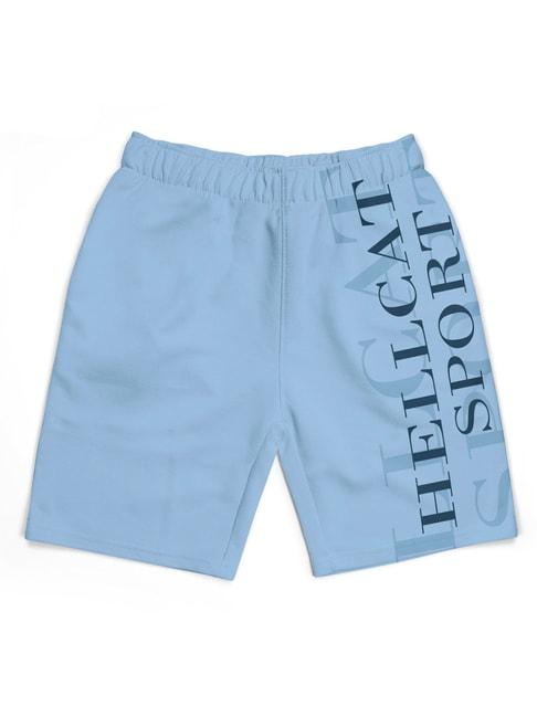 hellcat kids sky blue printed shorts