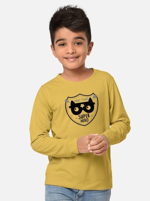 hellcat yellow printed full sleeves t-shirt