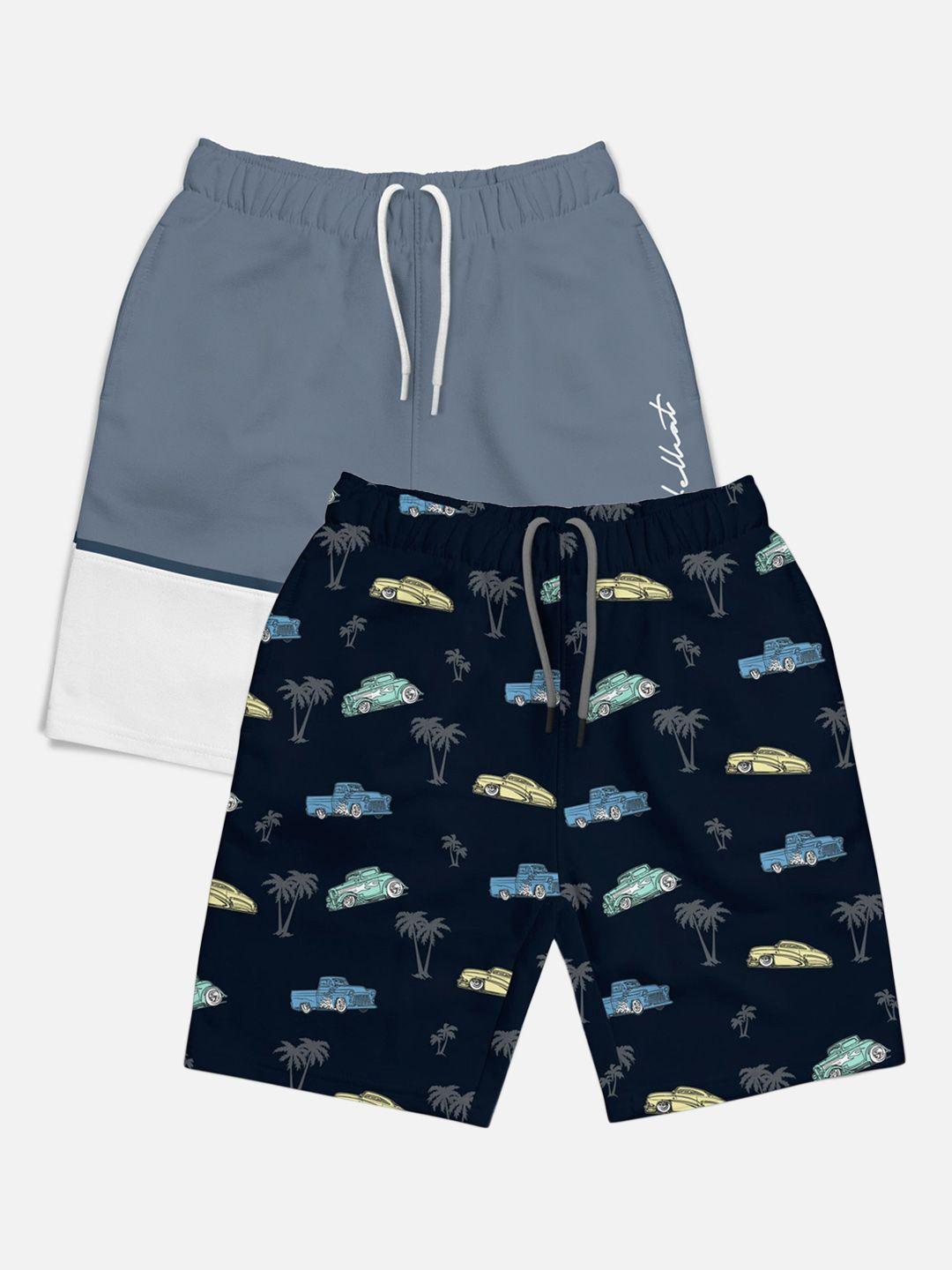 hellcat boys pack of 2 printed mid-rise shorts