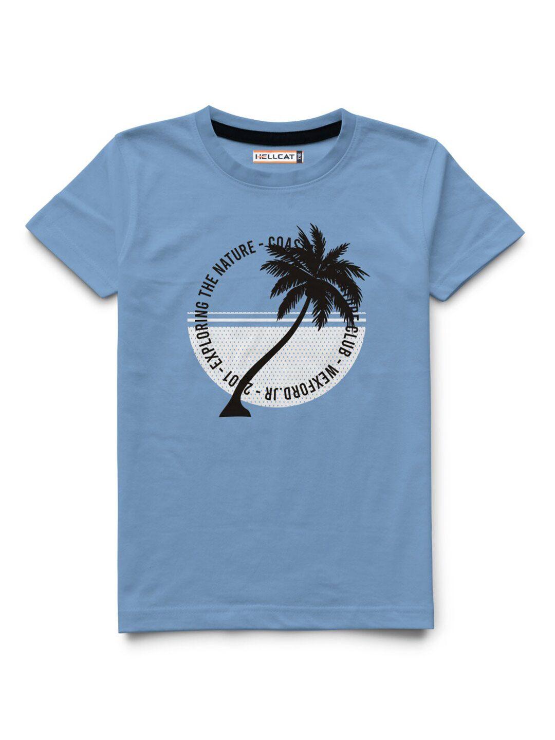 hellcat boys tropical printed cotton t-shirt