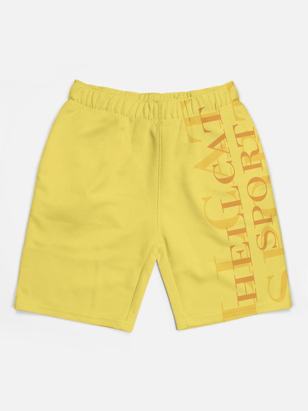 hellcat boys typography printed shorts