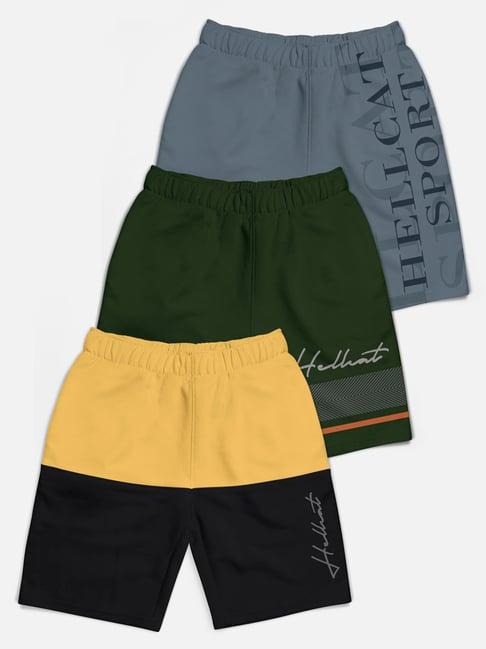hellcat kids multicolor printed  shorts