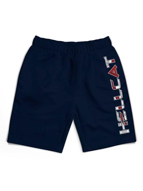 hellcat kids navy printed shorts