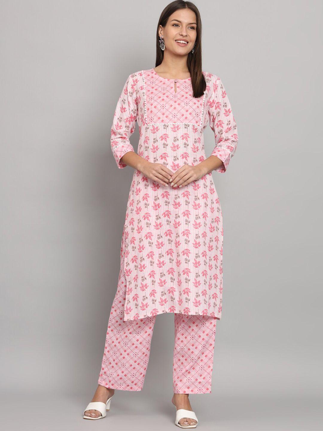 hello design ethnic motifs printed regular kurta with palazzo