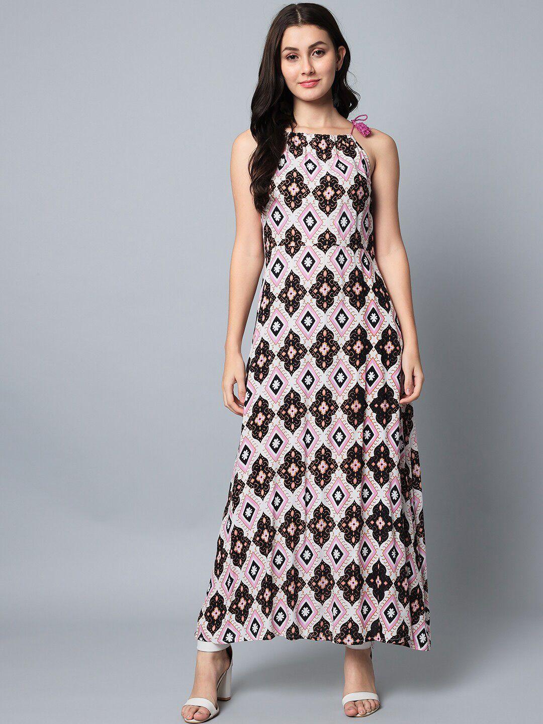 hello design printed maxi dress