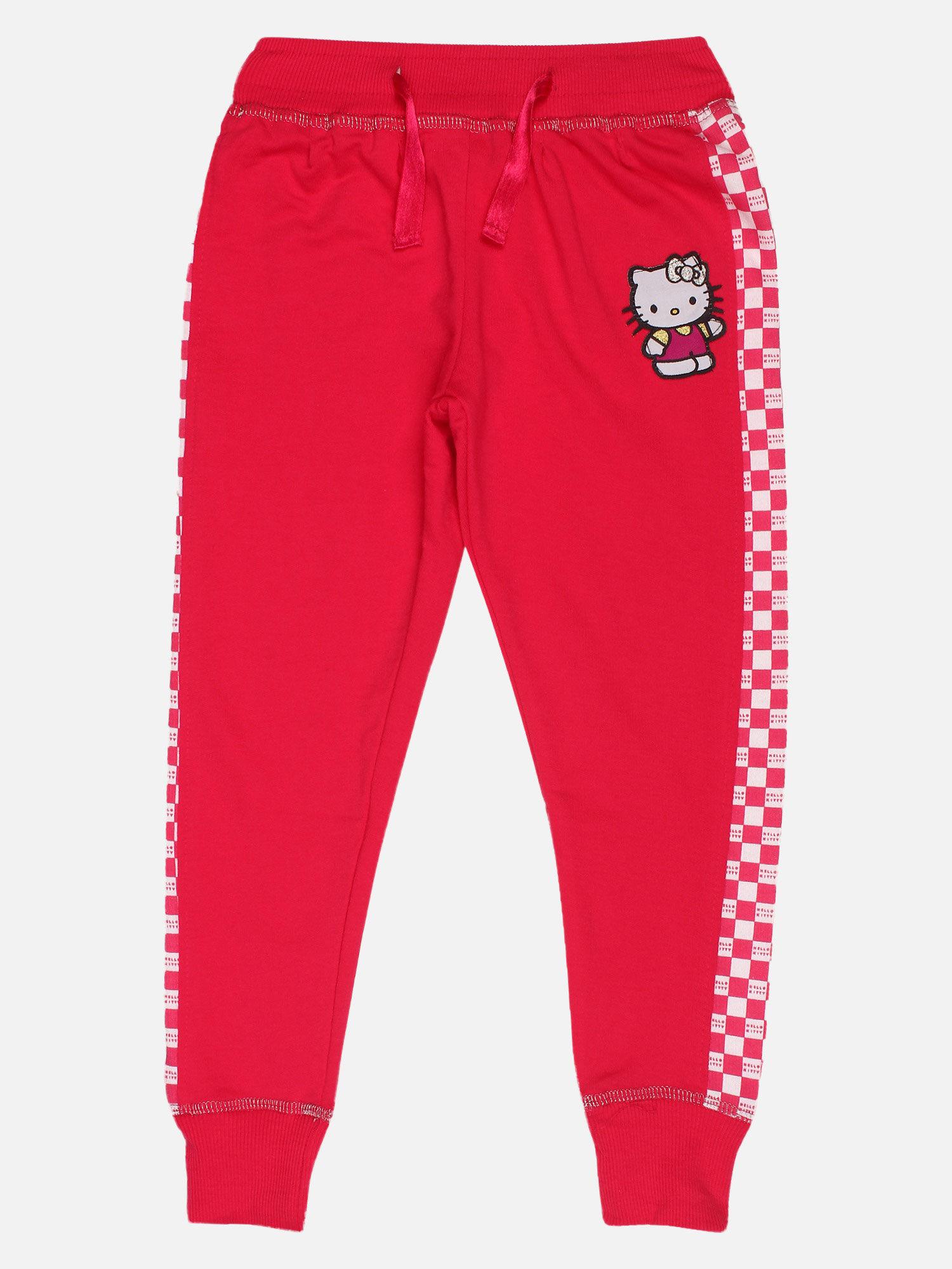 hello kitty featured pink jogger for girls