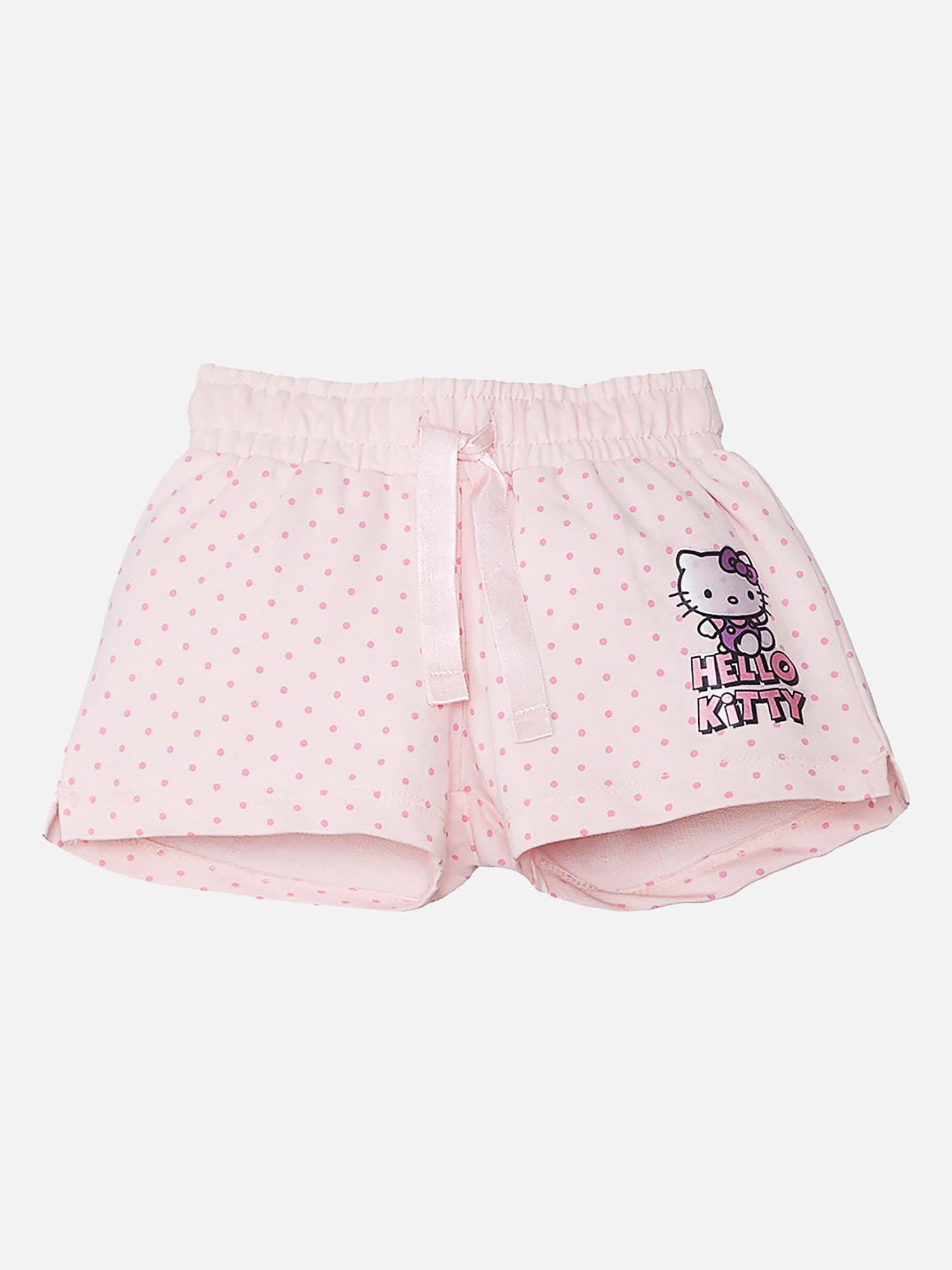 hello kitty featured pink shorts for girls