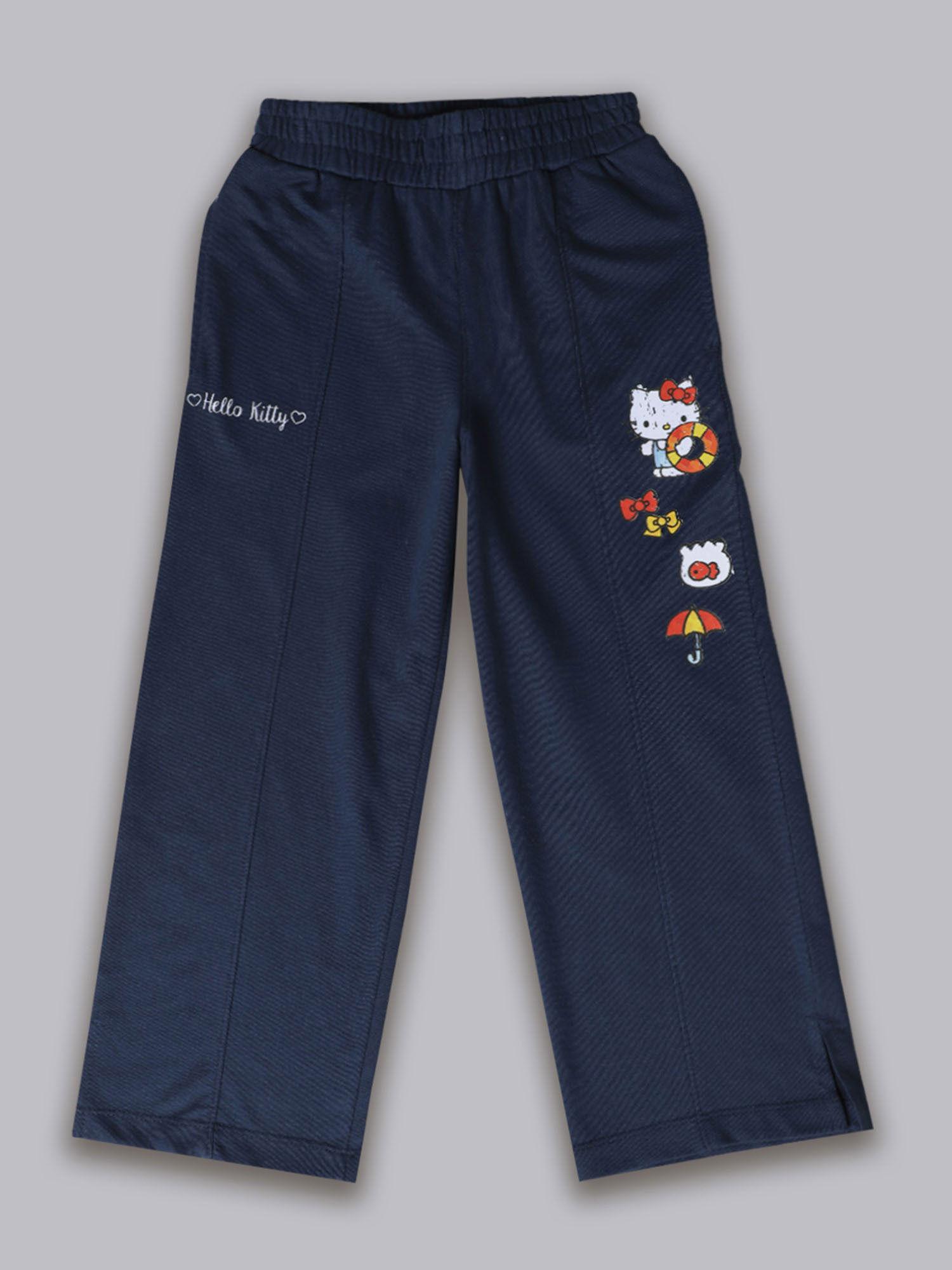 hello kitty printed navy blue jogger for girls