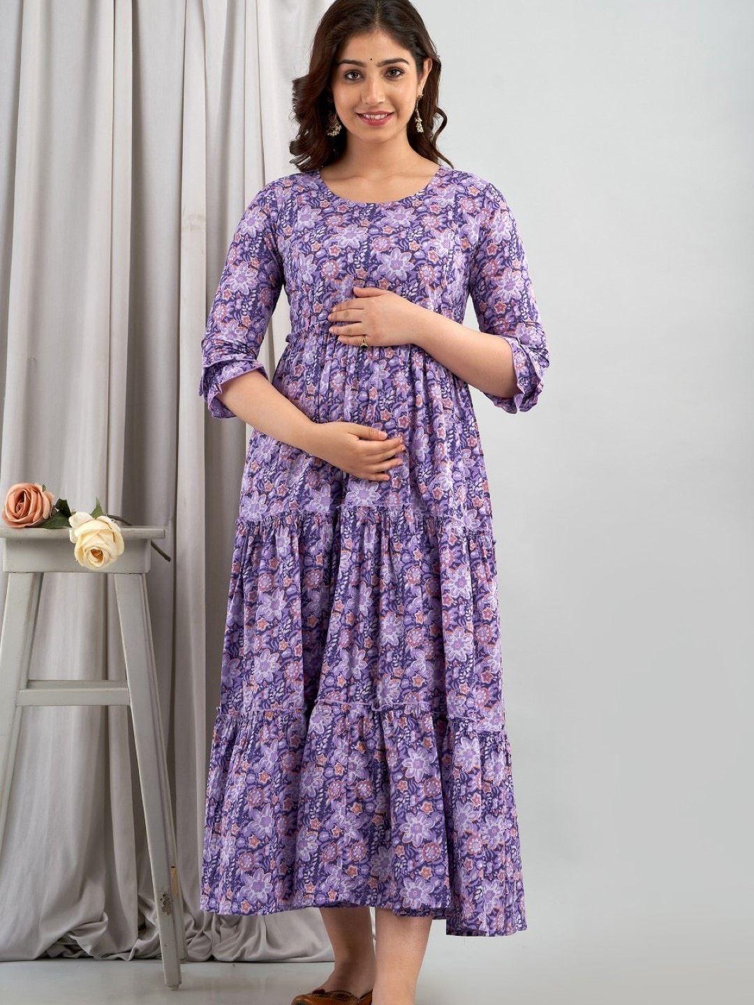 henal ethnic motifs printed maternity ethnic dress