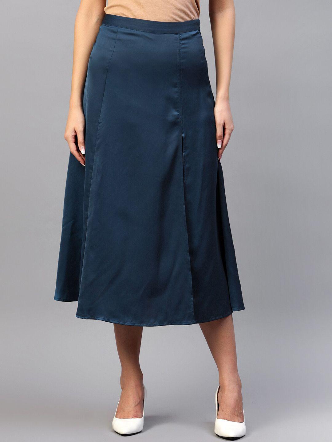hencemade front slit midi a-line skirt