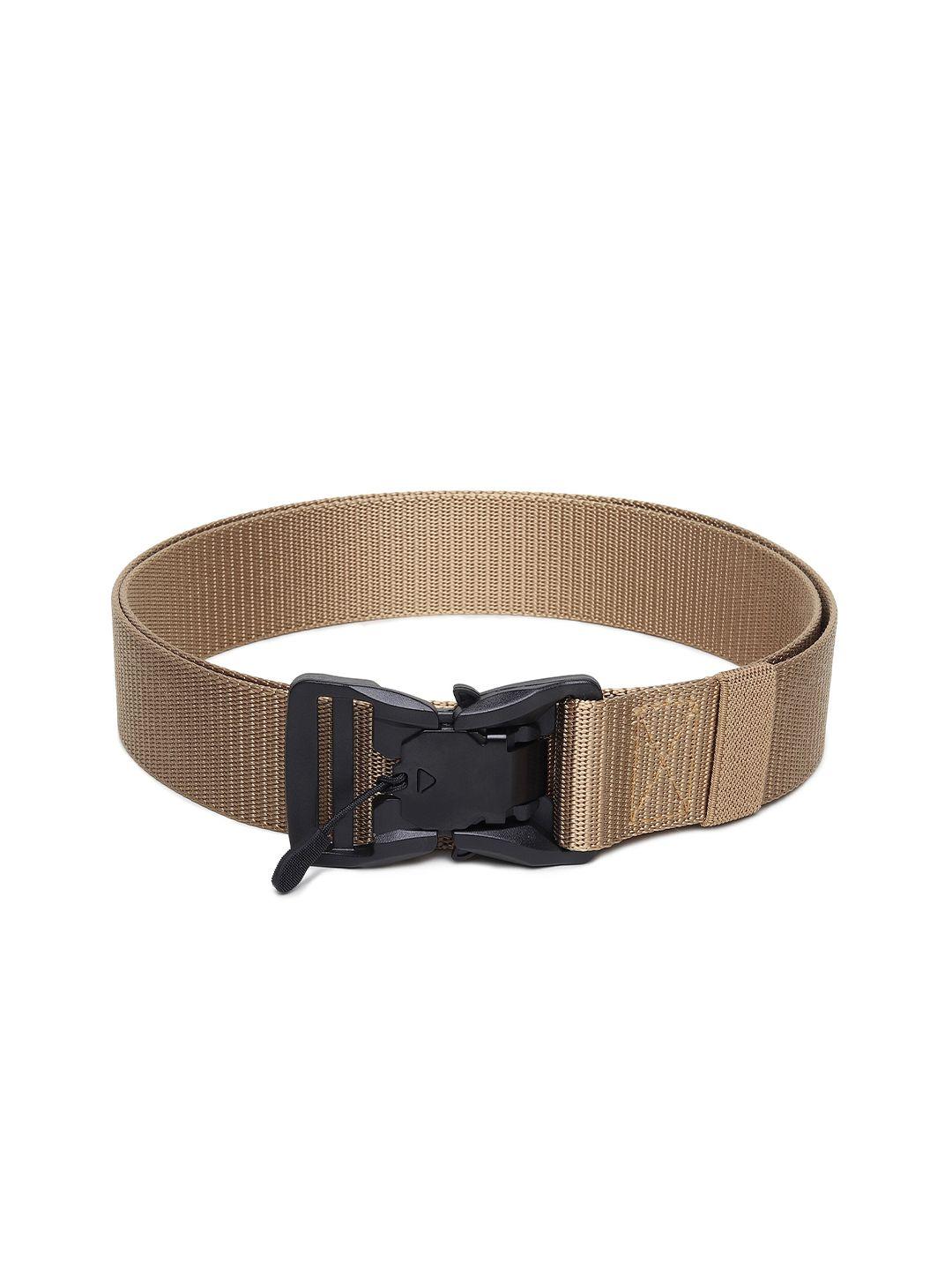 heneda men woven design slider buckle belt