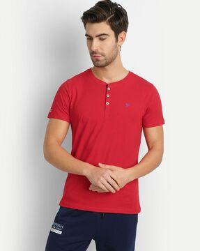 henley cotton t-shirt