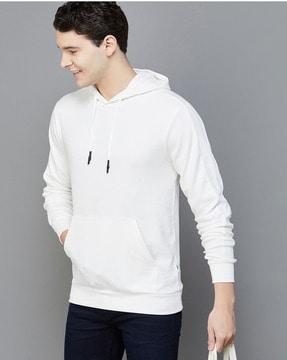 henley-neck sweatshirt with full sleeves