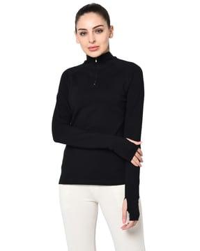 henley neck t-shirt with full sleeves