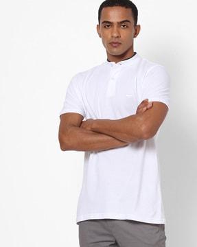 henley t-shirt with contrast tipping