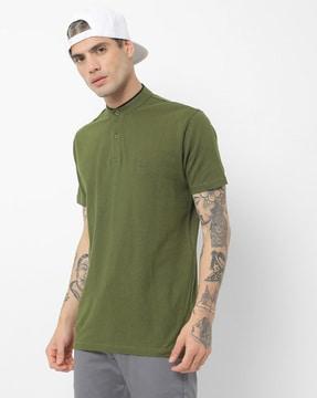 henley t-shirt with contrast tipping