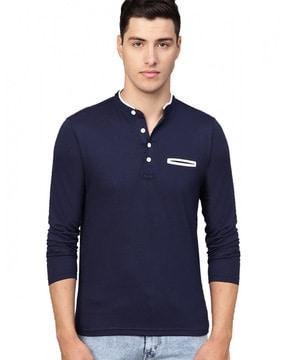 henley t-shirt with full sleeves