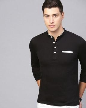 henley t-shirt with full sleeves