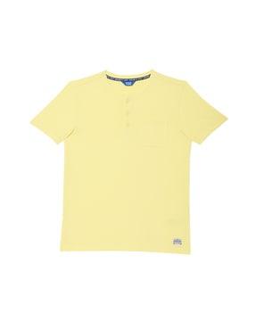 henley t-shirt with patch pocket