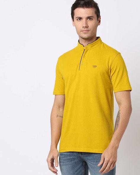 henley t-shirt with placement logo