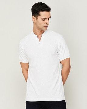 henley t-shirt with short sleeves