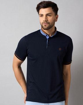 henley t-shirt with short sleeves