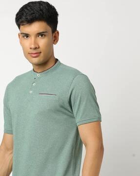 henley t-shirt with wallet pocket