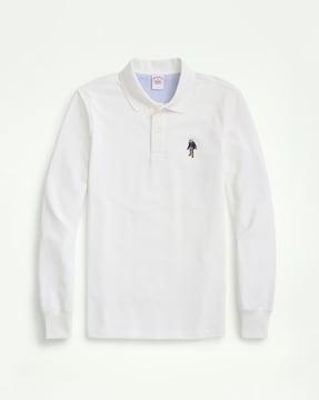 henry supima long-sleeve polo t-shirt