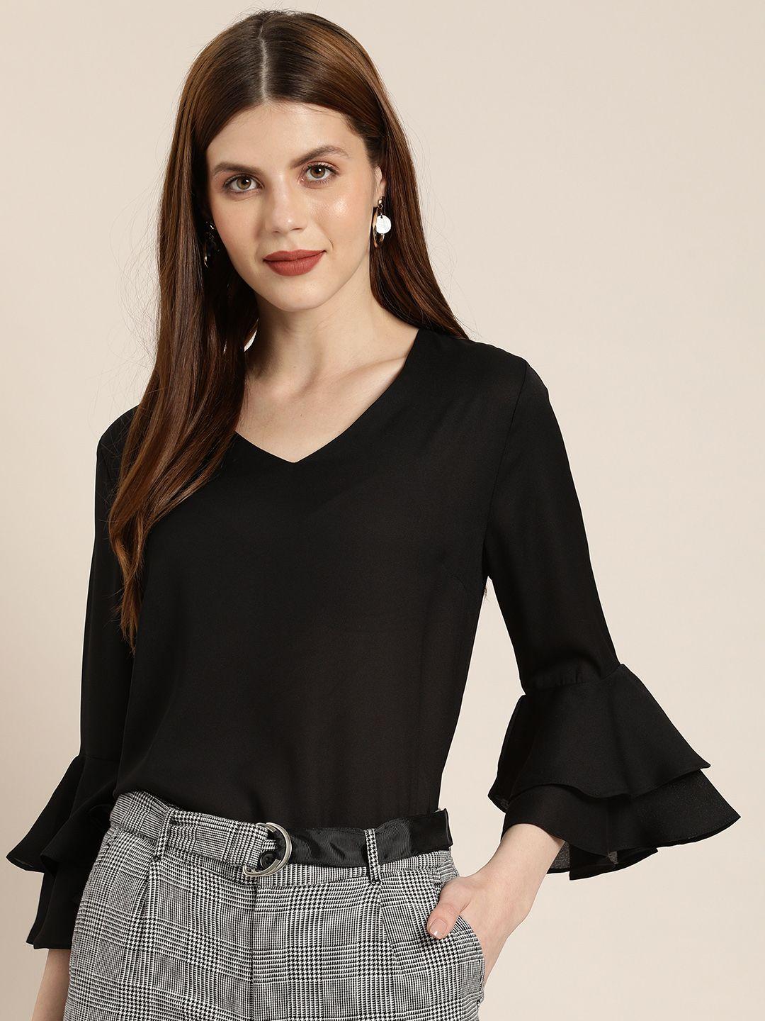 her by invictus women black solid top