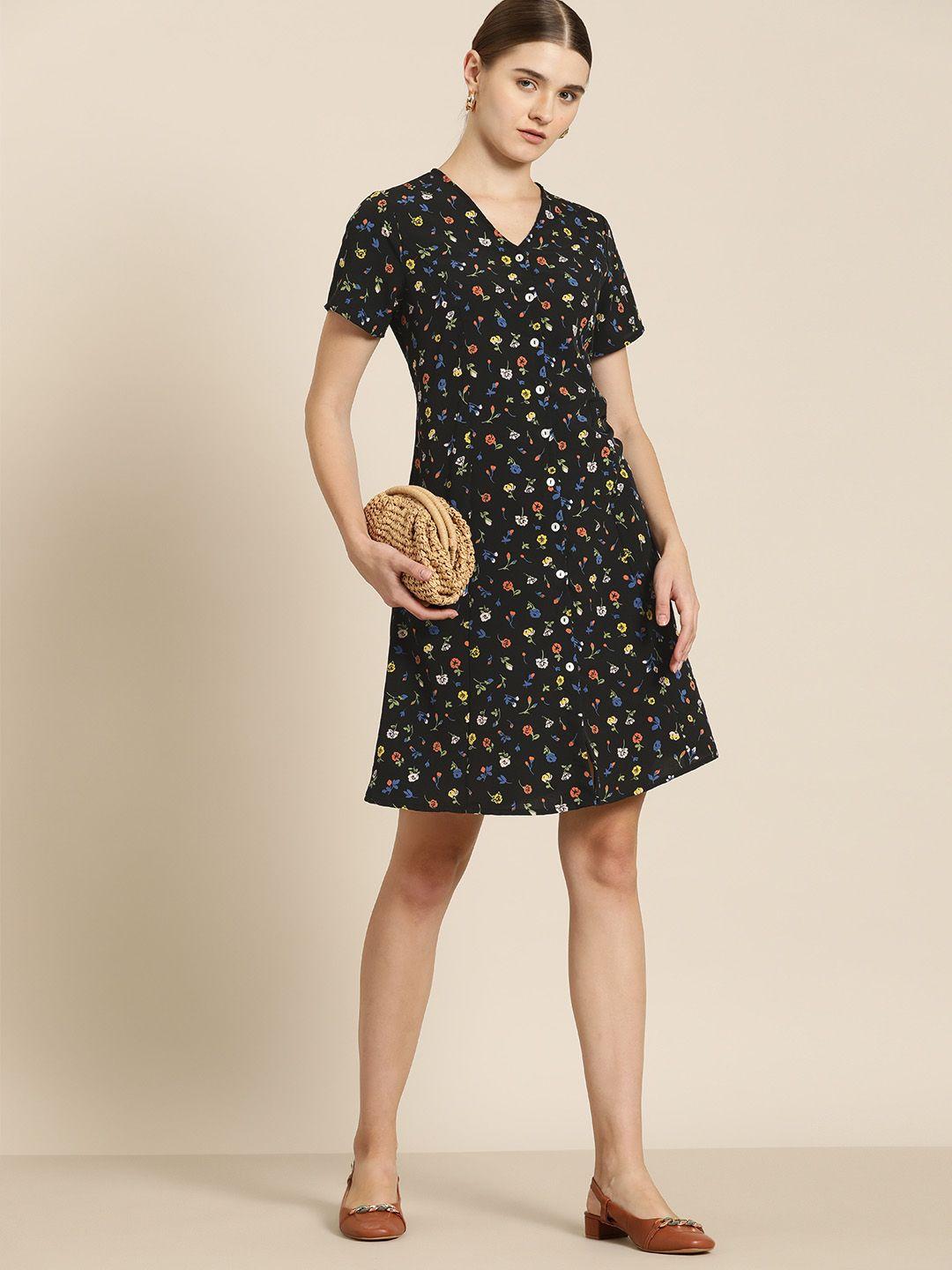 her by invictus floral print a-line dress