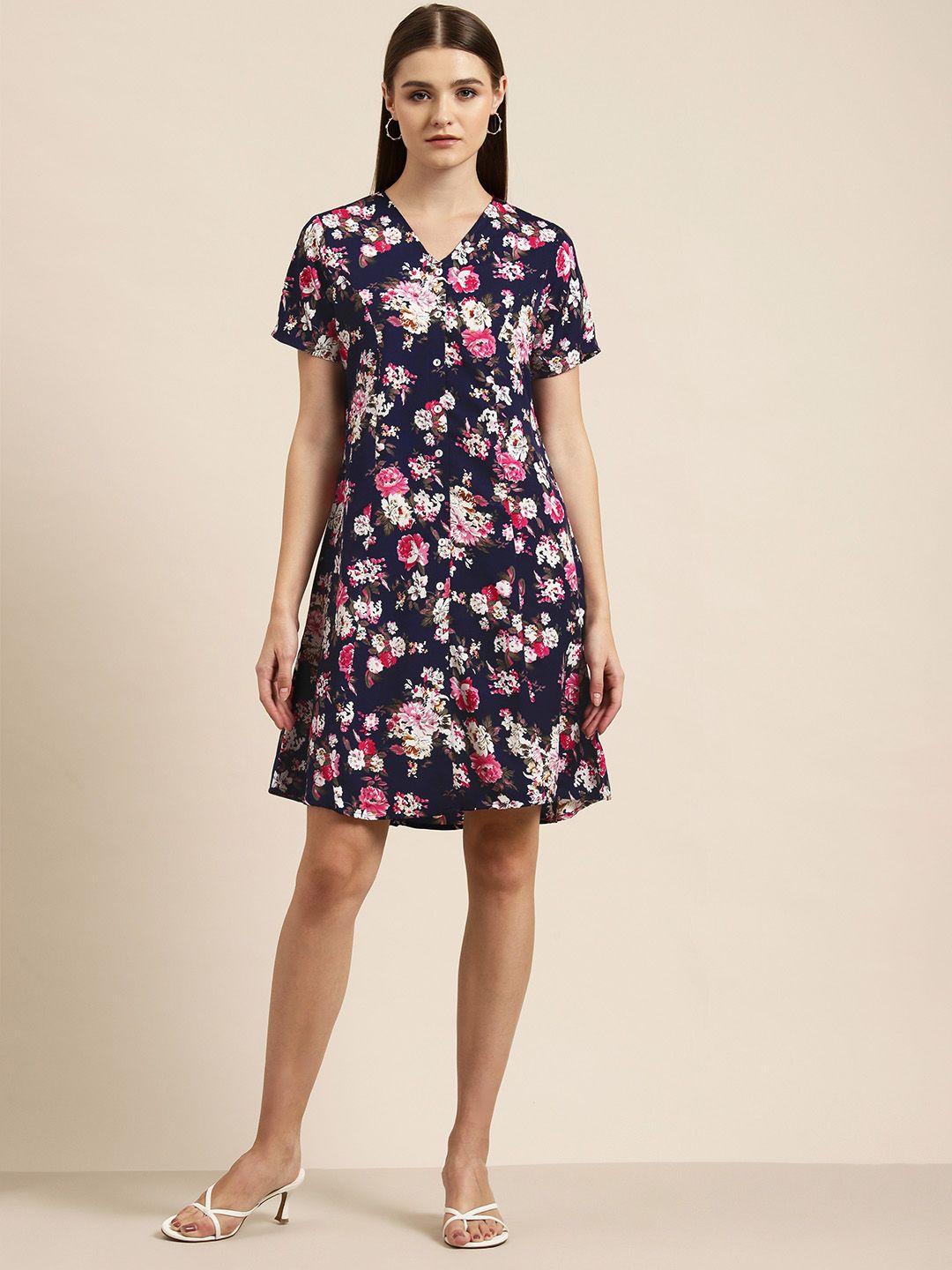 her by invictus floral print a-line dress