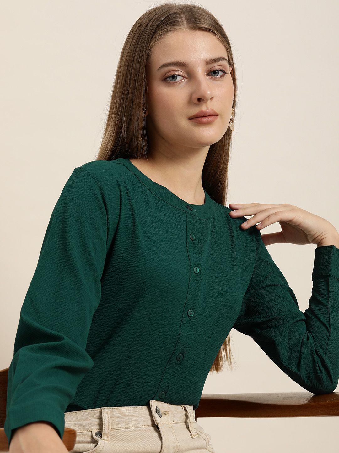 her by invictus green shirt style top