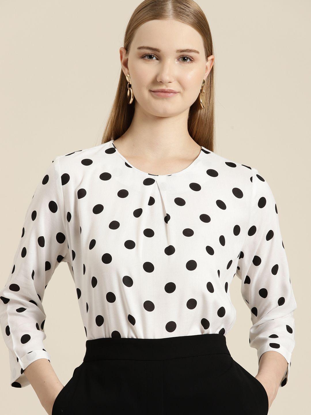 her by invictus polka dots printed regular top