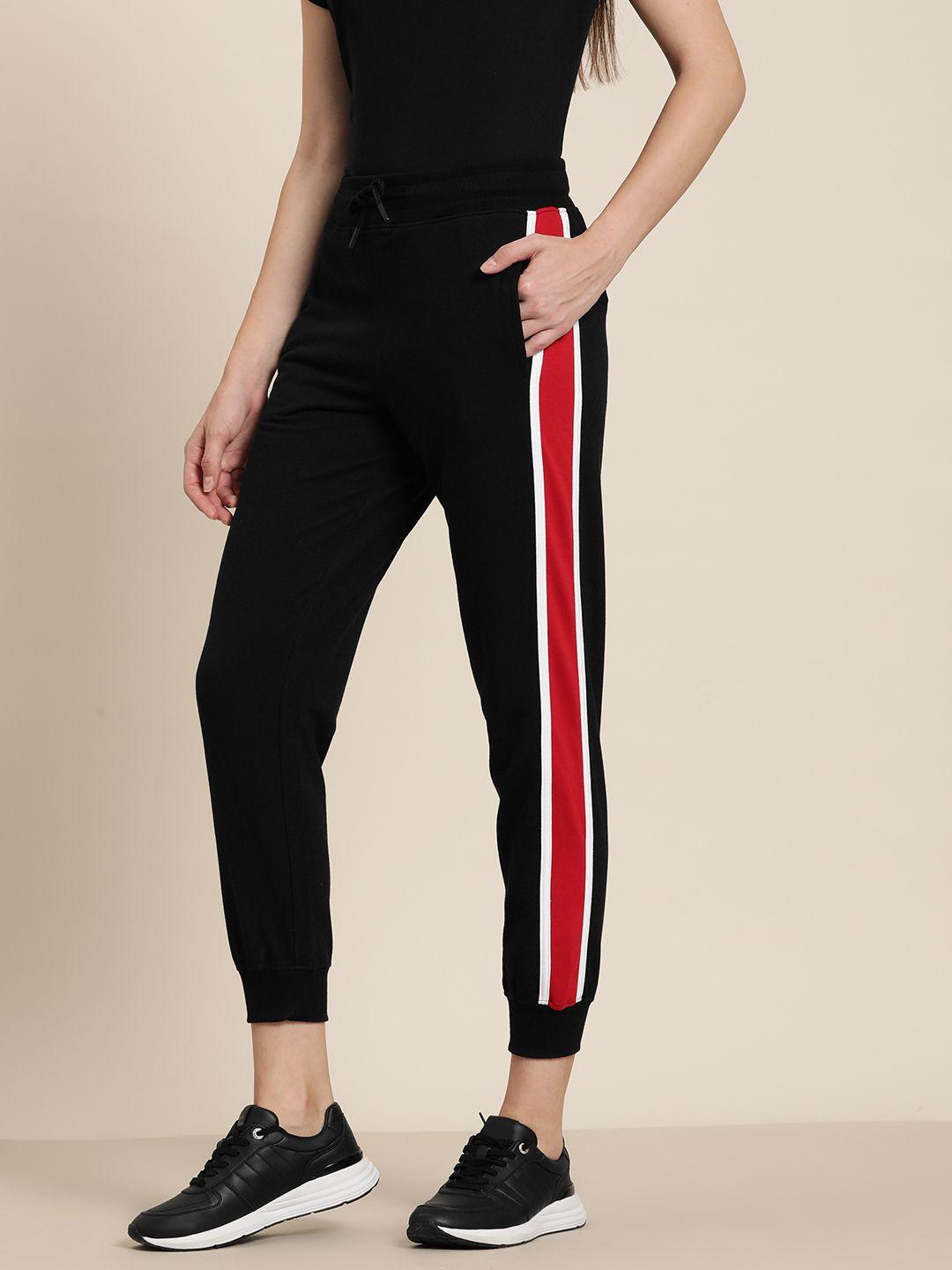 her by invictus side striped regular fit joggers