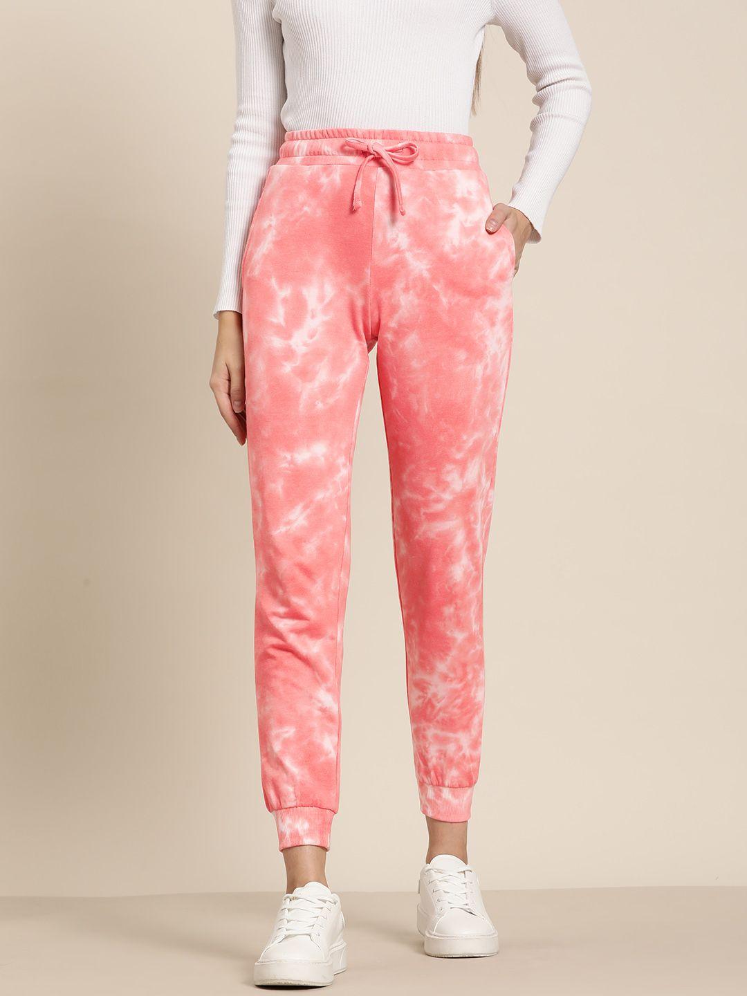 her by invictus tie & dye dyed regular fit joggers