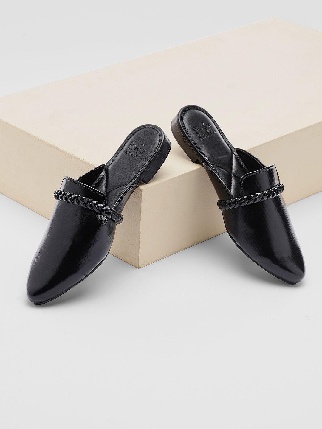 her by invictus women black solid mules
