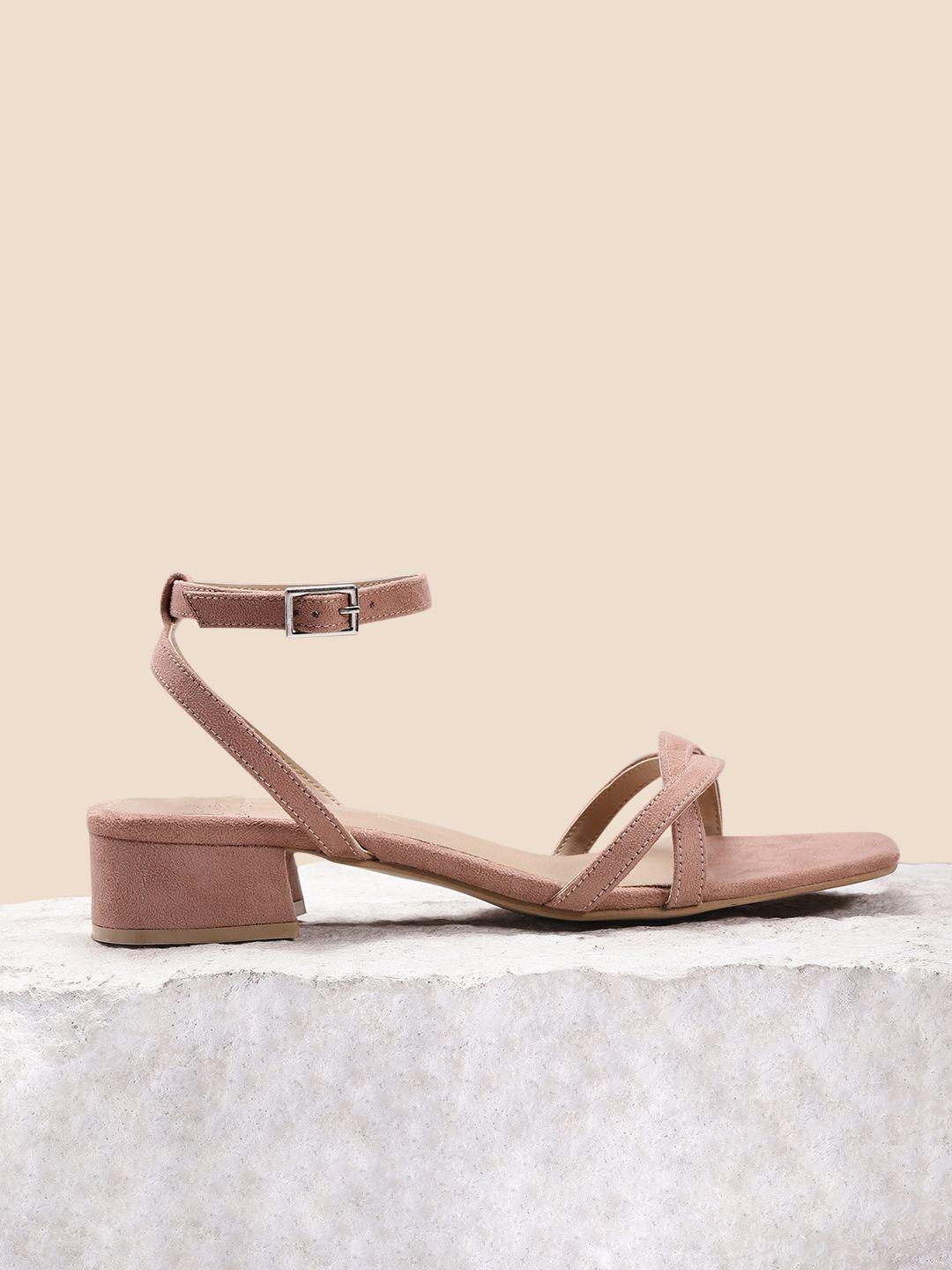 her by invictus women dusty pink solid open toe flats