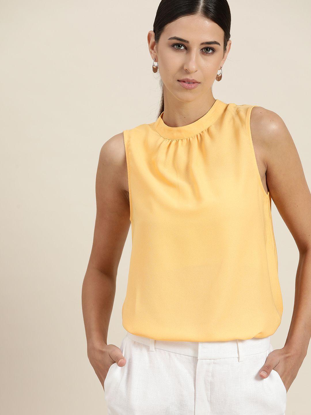 her by invictus yellow solid a-line top