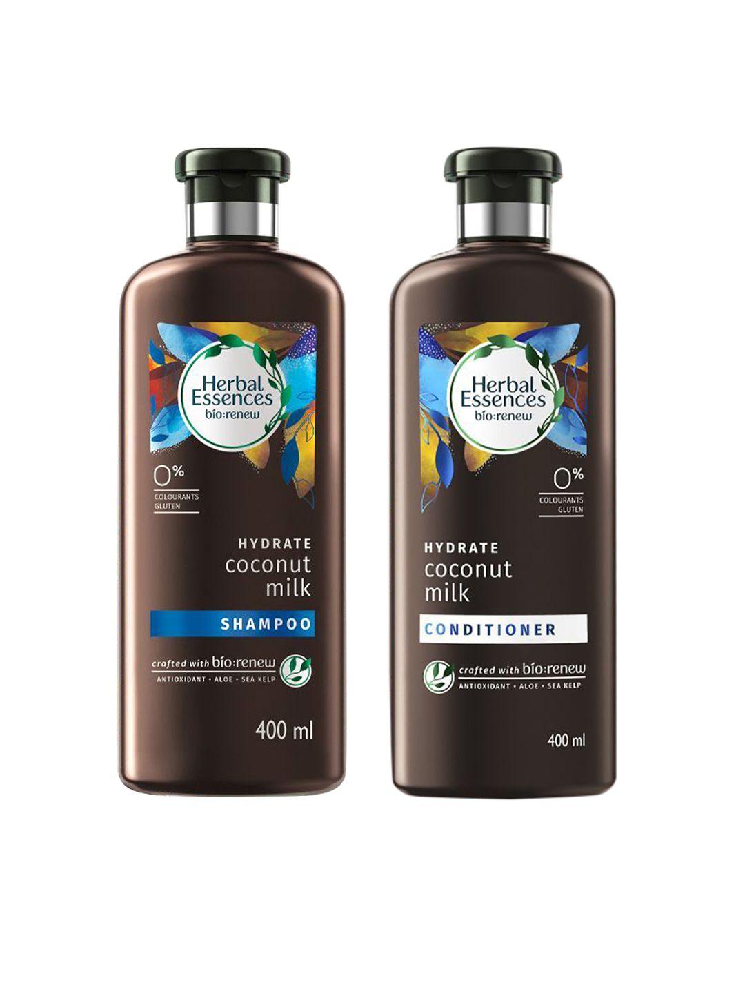 herbal essences set of bio:renew hydrate coconut milk conditioner & shampoo