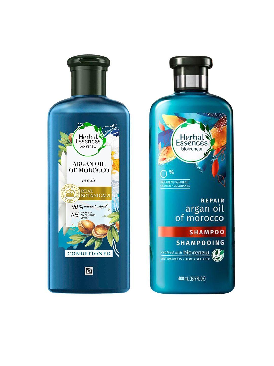 herbal essences set of bio renew repair shampoo 400 ml+real botanicals conditioner 240 ml