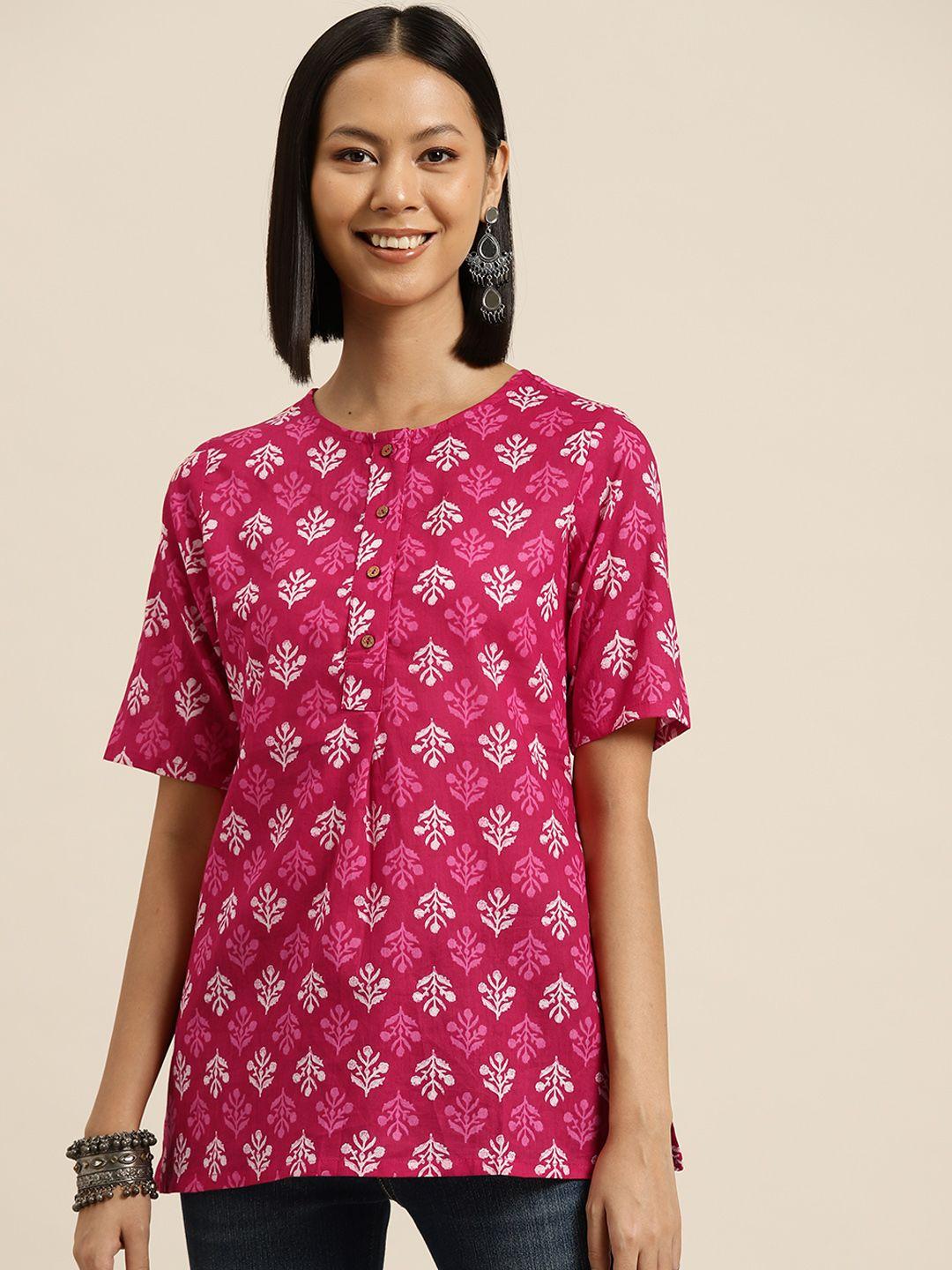 here&now floral printed pure cotton kurti