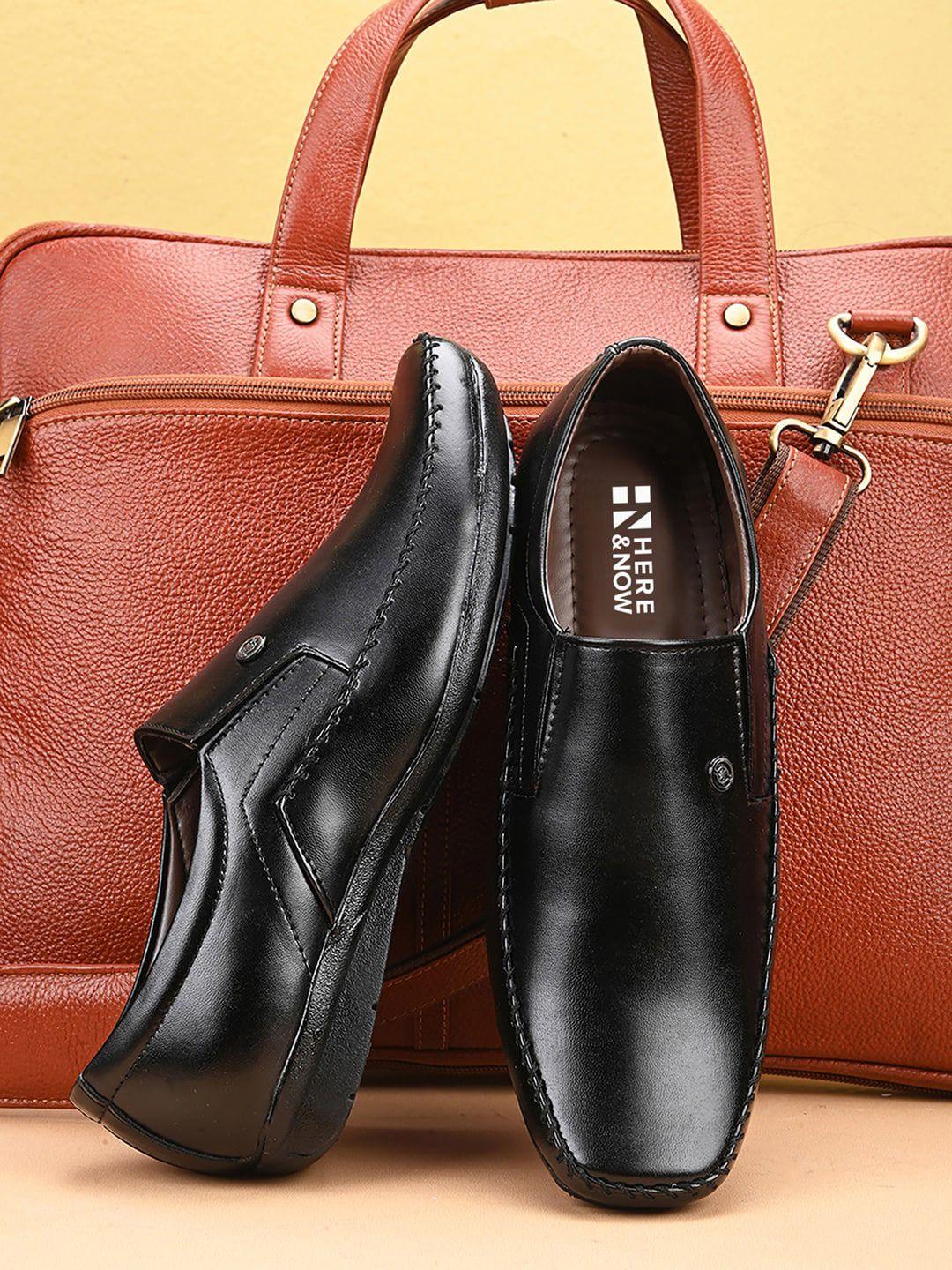 here&now men formal slip-on shoes
