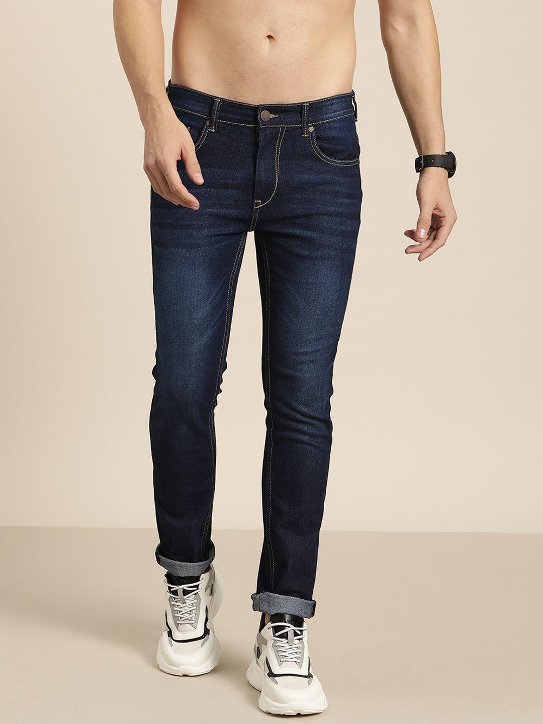 here&now men skinny fit light fade jeans