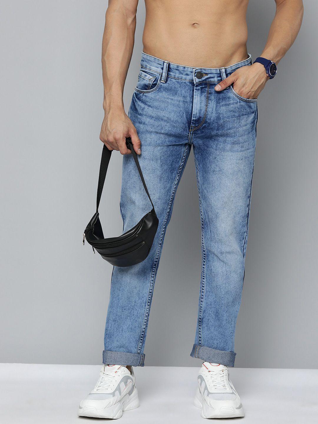 here&now men slim fit heavy fade jeans