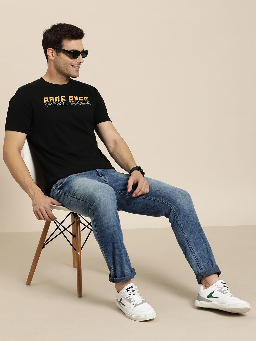 here&now men slim fit light fade stretchable jeans