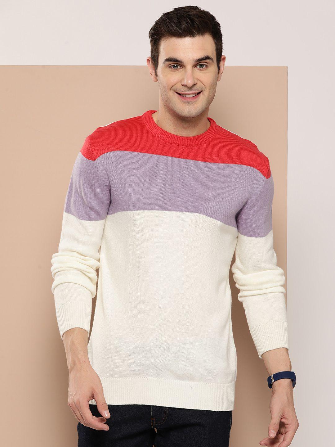 here&now pure acrylic colourblocked pullover