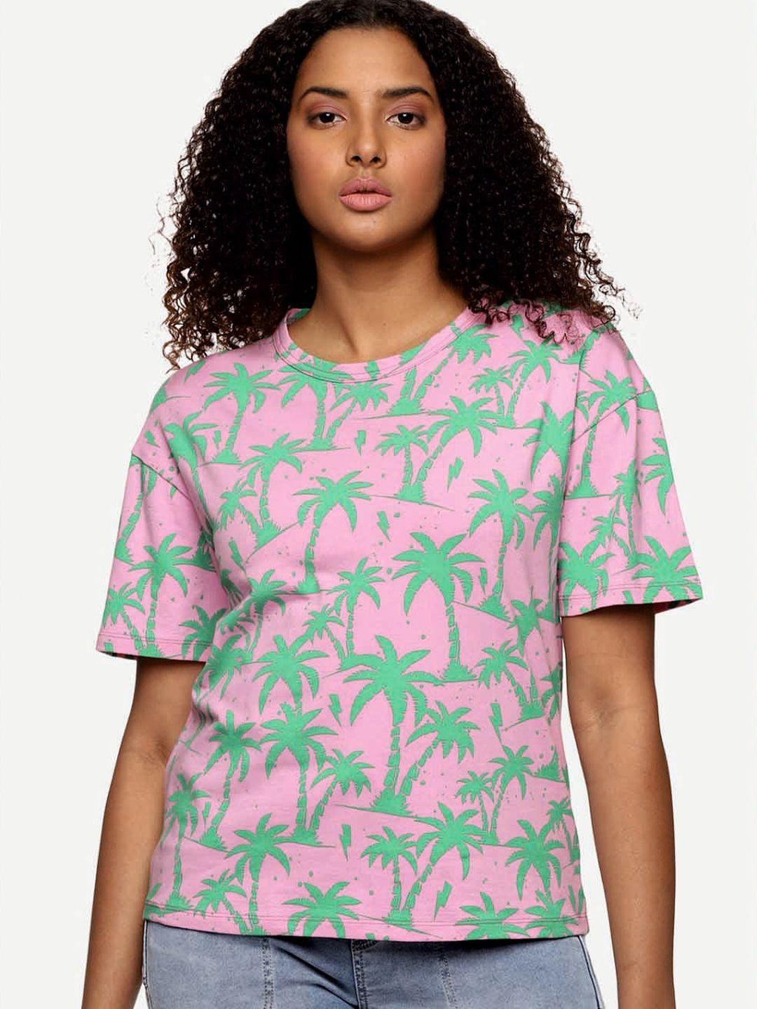 here&now tropical printed organic cotton t-shirt