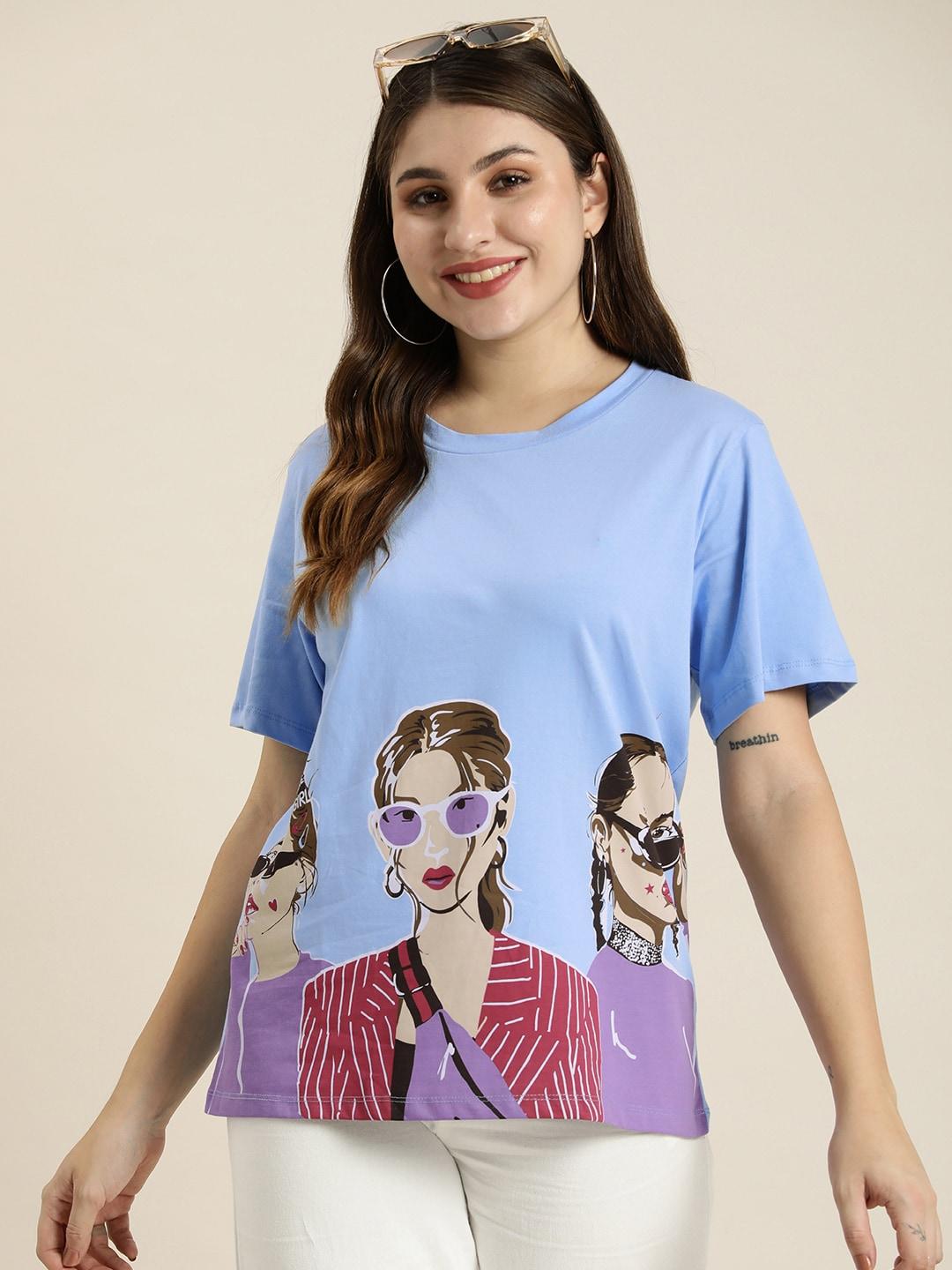 here&now women graphic printed t-shirt