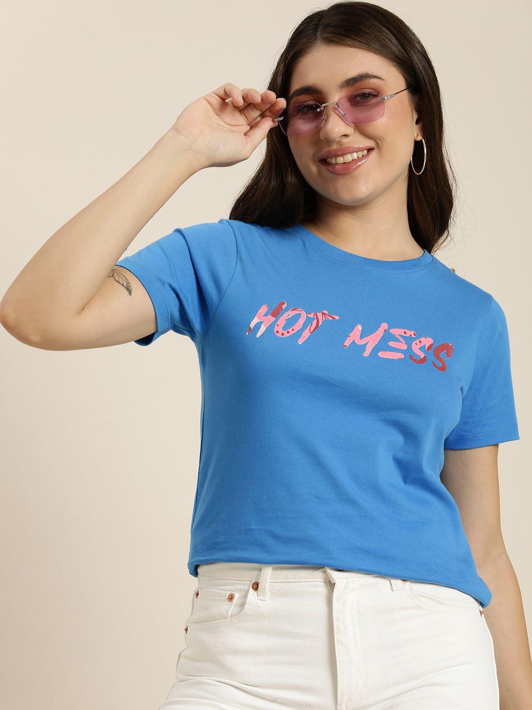 here&now women typography printed t-shirt