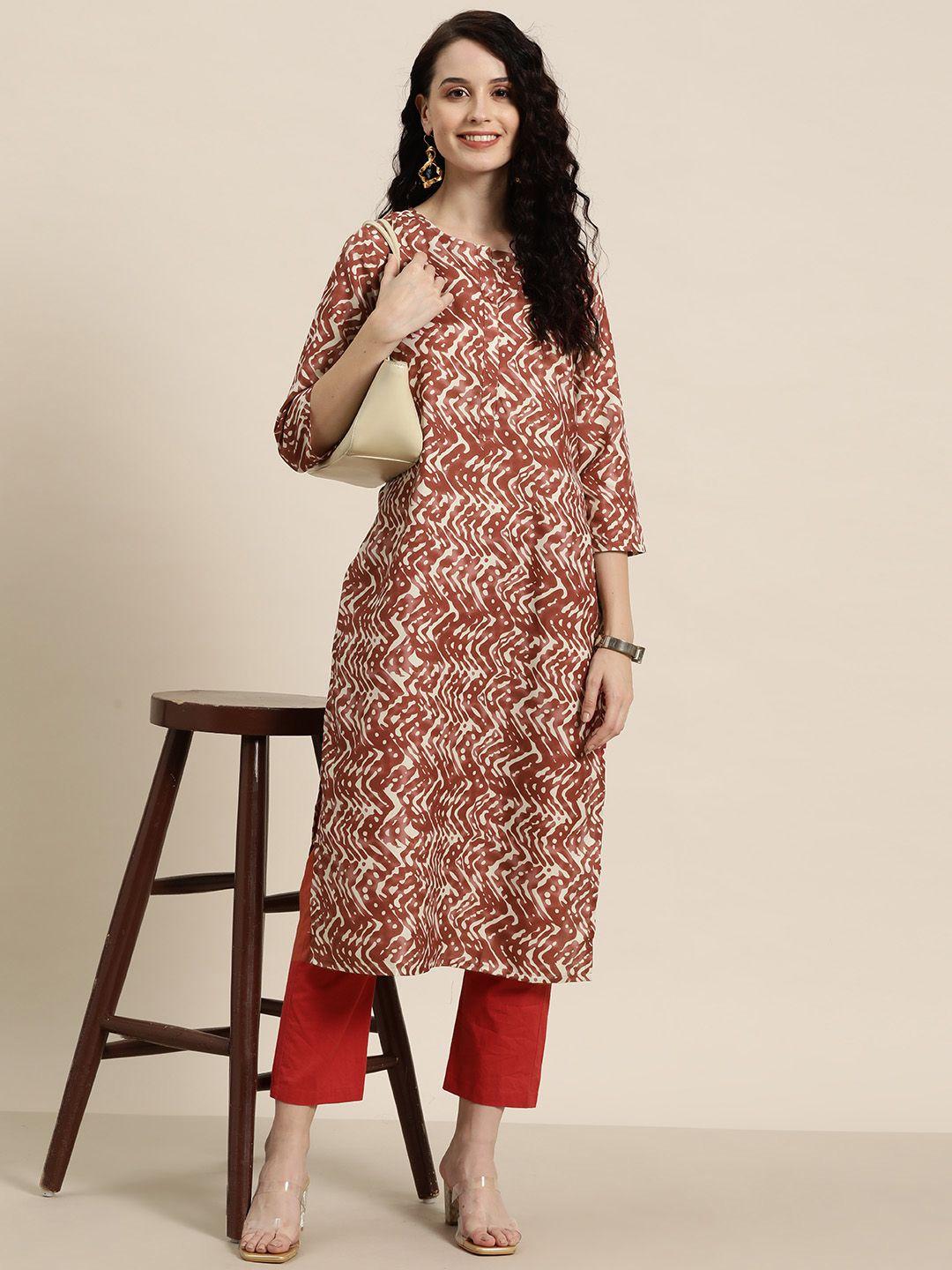 here&now abstract printed kurta